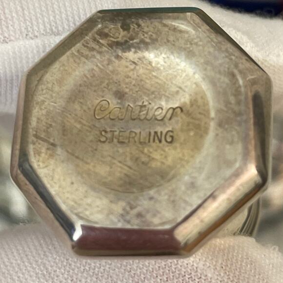 CARTIER Vintage Boxed Sterling Silver Salt & Pepper Shakers Pre-Owned - Picture 3 of 6